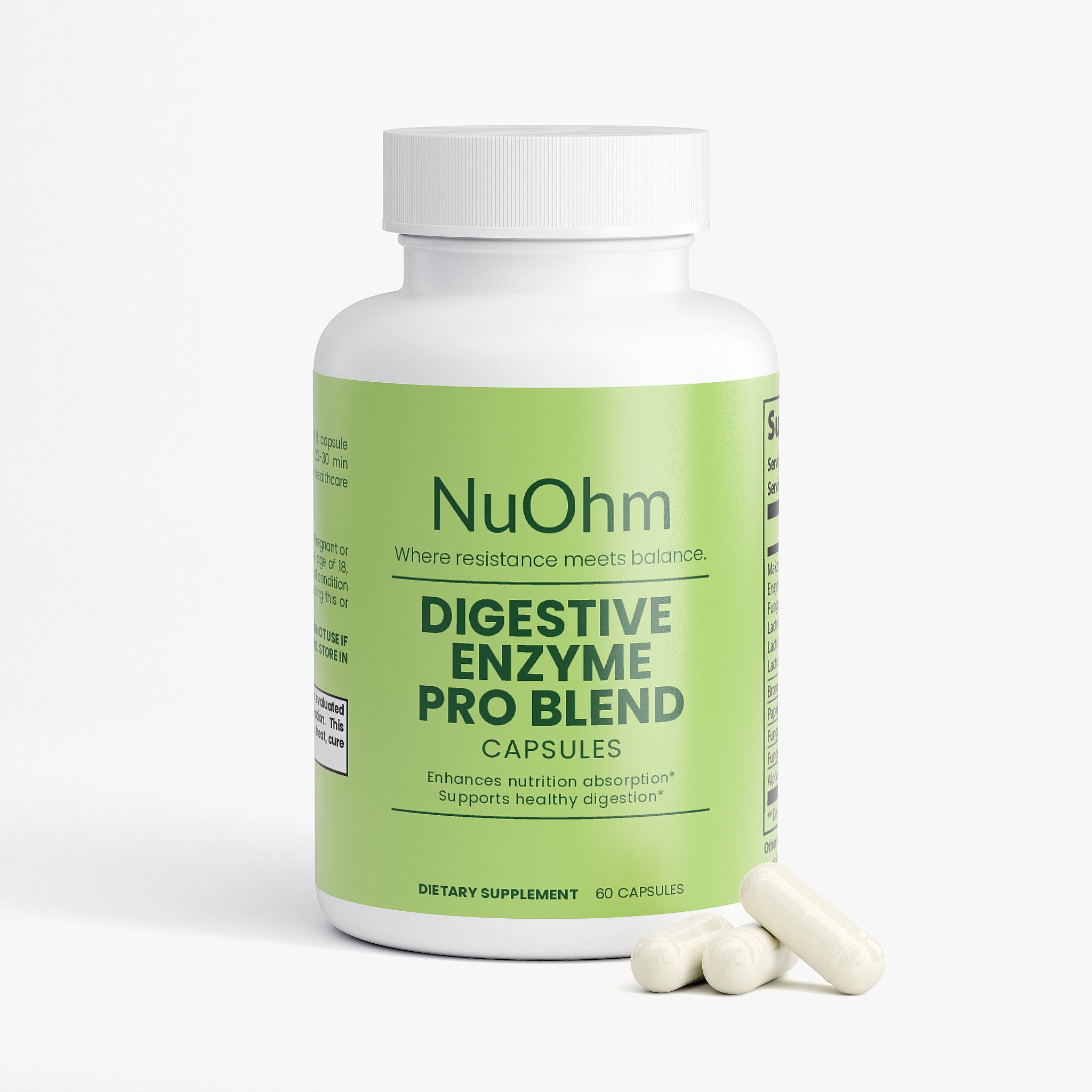 Pro Digest Enzyme Blend and Digestive Support - NuOhm