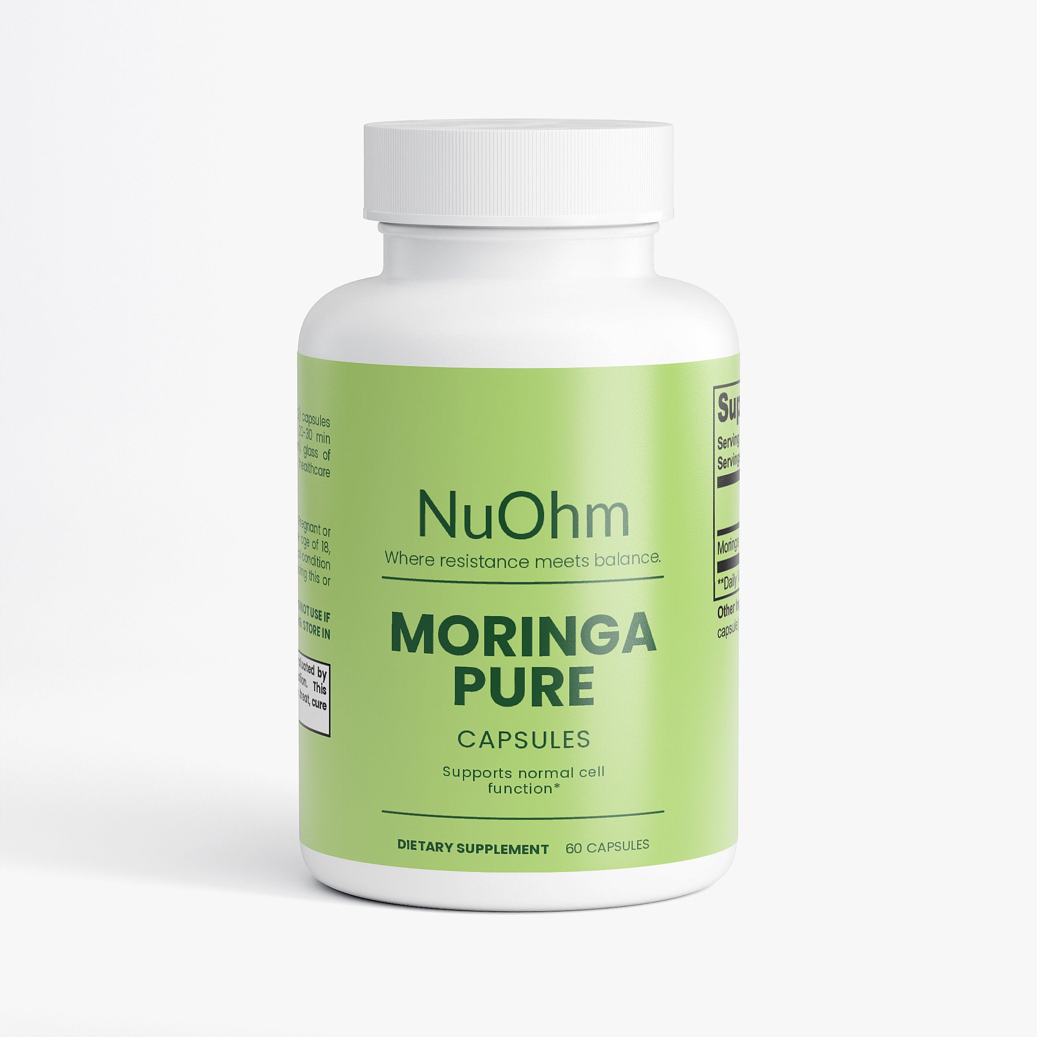 Drumstick Tree Essence - Pure Moringa Oleifera Leaf Capsules -  NuOhm