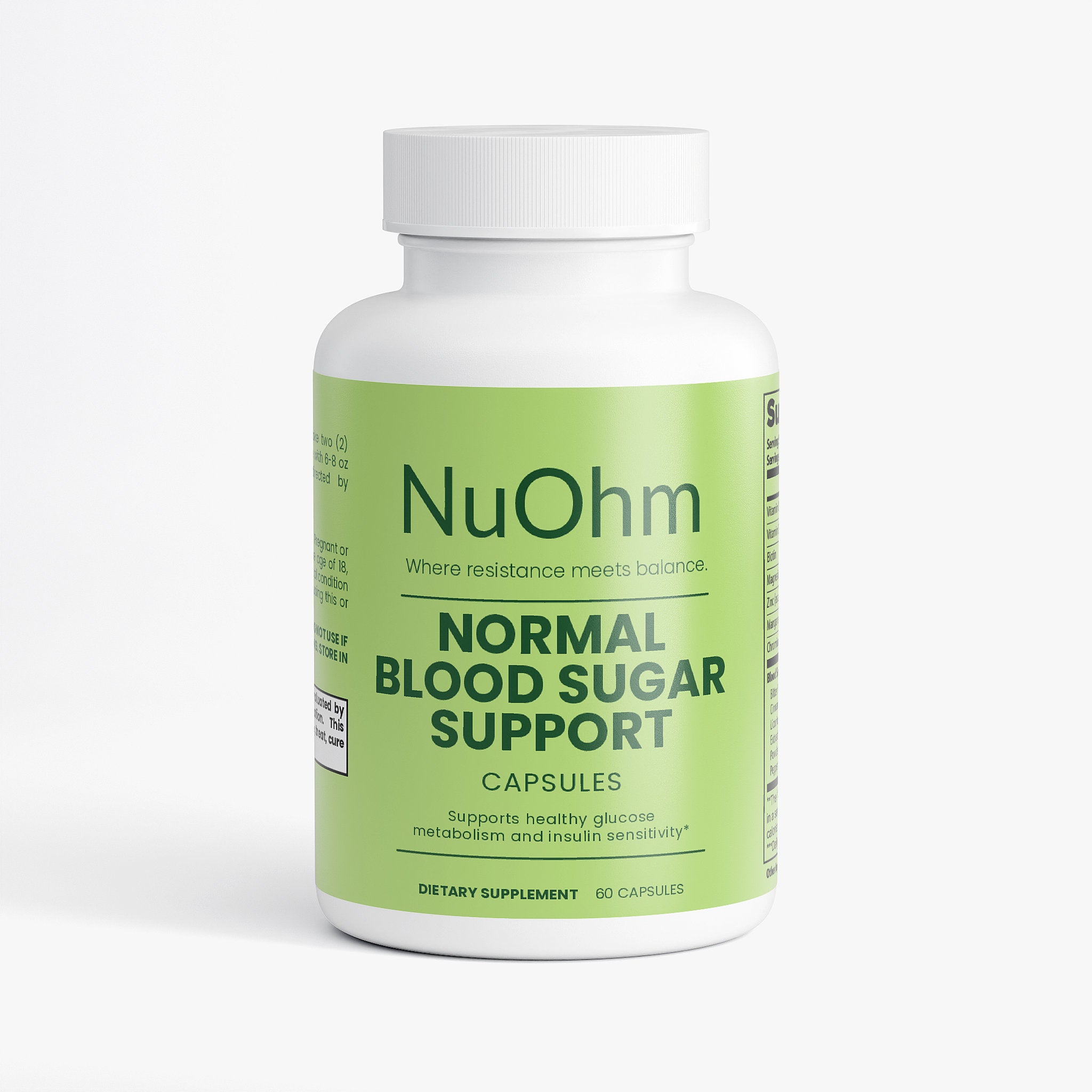 Blood Sugar Support with Bitter Melon, Cinnamon & Gymnema Sylvestre - NuOhm