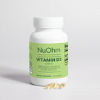 High-Quality Vitamin D3 for Supporting Bone, Mood & Vitality - Immune & Muscle Support - NuOhm