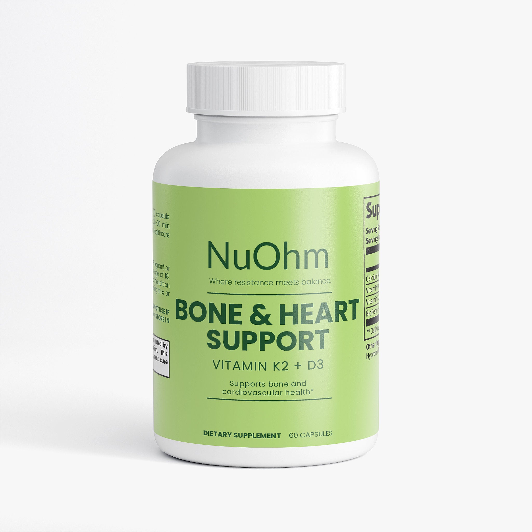 Bone & Heart Support - Vitamin D3 & K2 -NuOhm