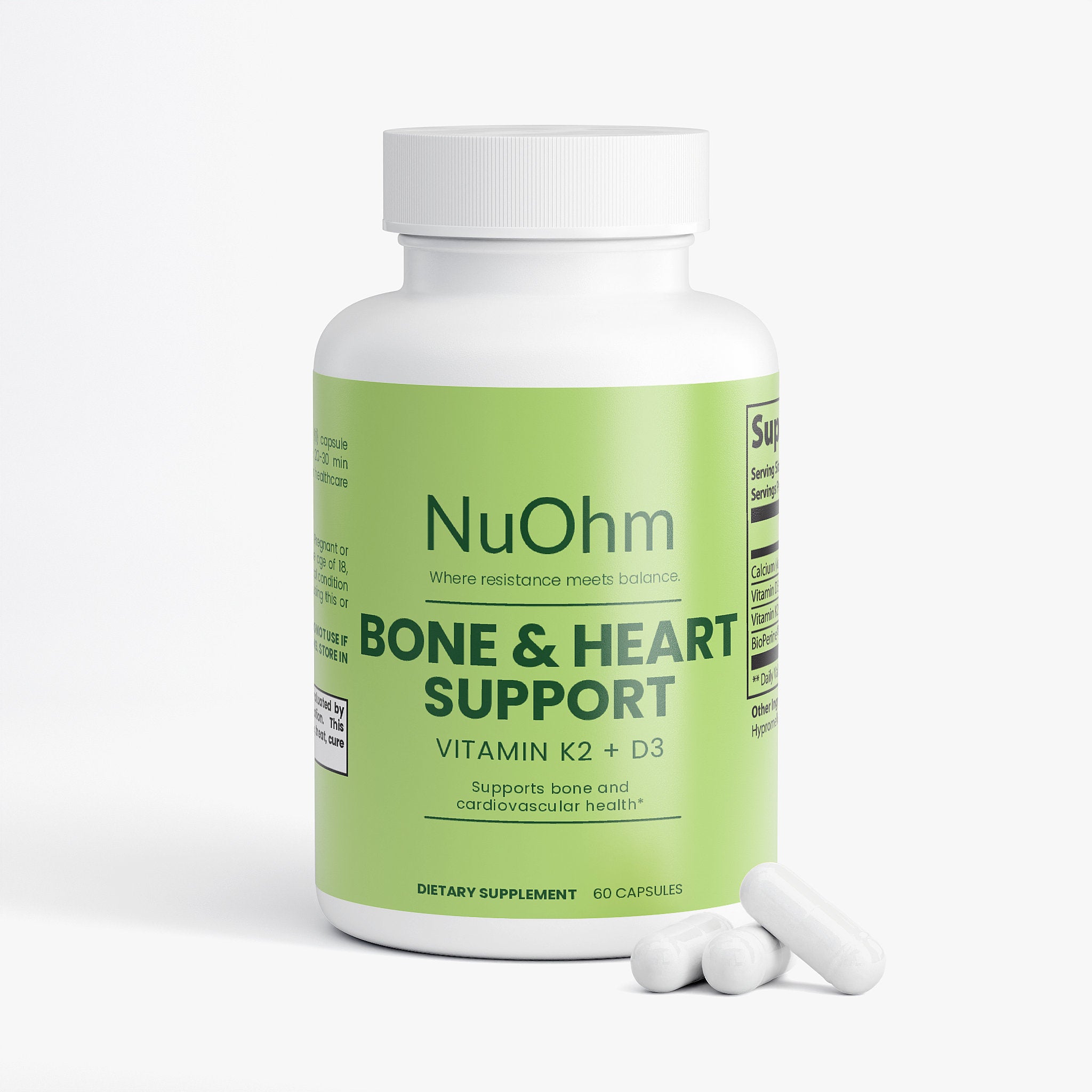 Bone & Heart Support - Vitamin D3 & K2 -NuOhm
