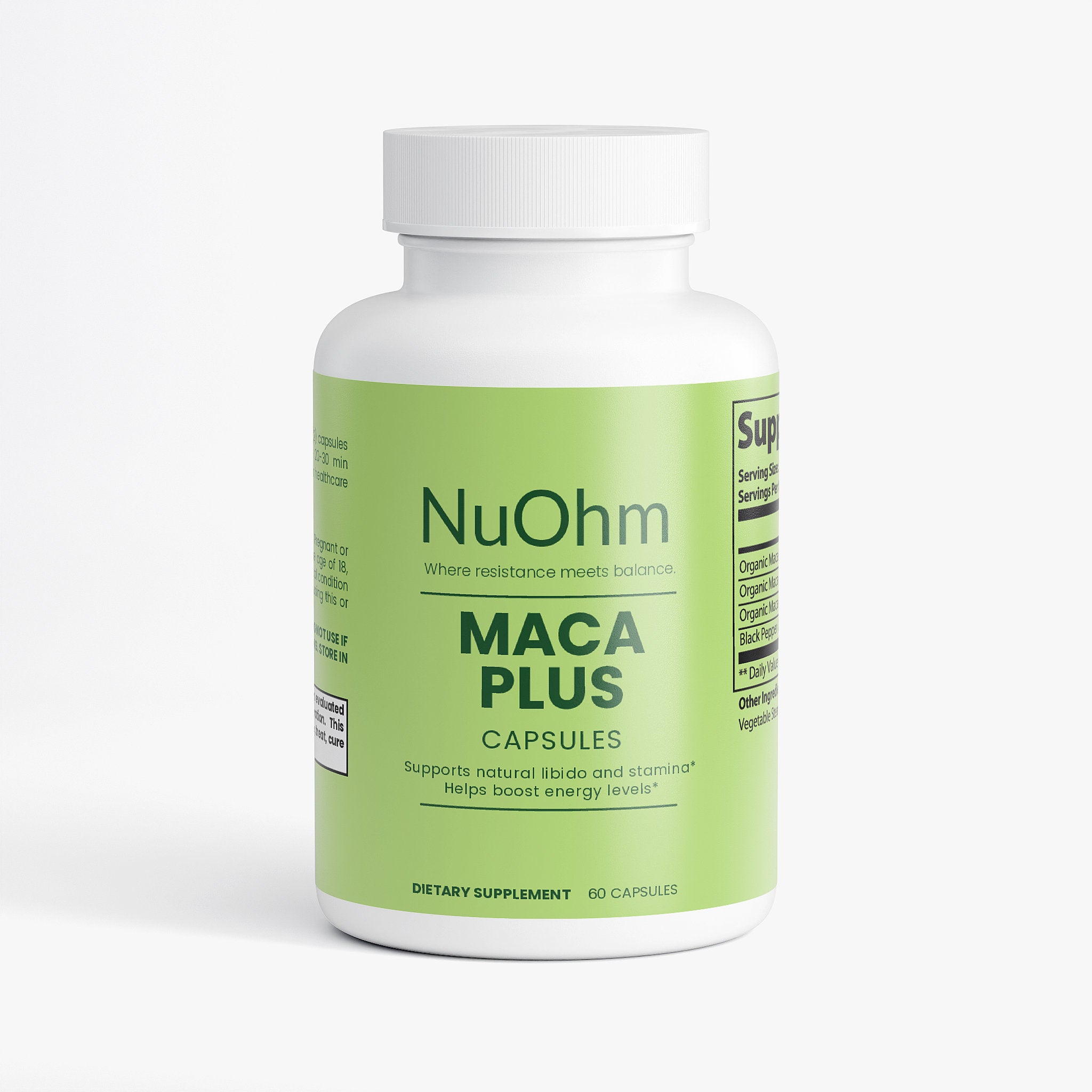 Andean Maca Plus - Red, Black, Yellow Varieties - 1,500mg - NuOhm