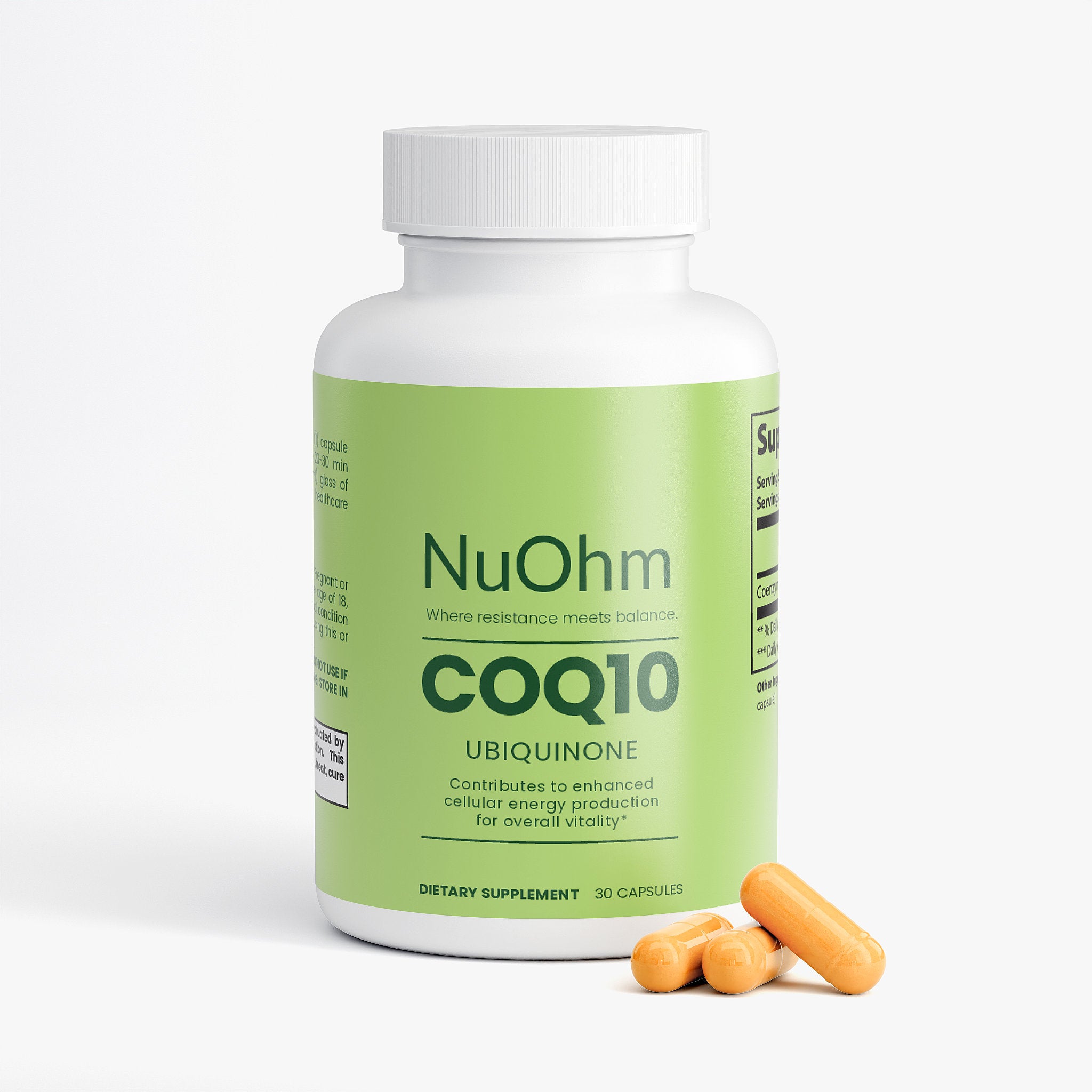 Powerful CoQ10 Ubiquinone Supplement - NuOhm