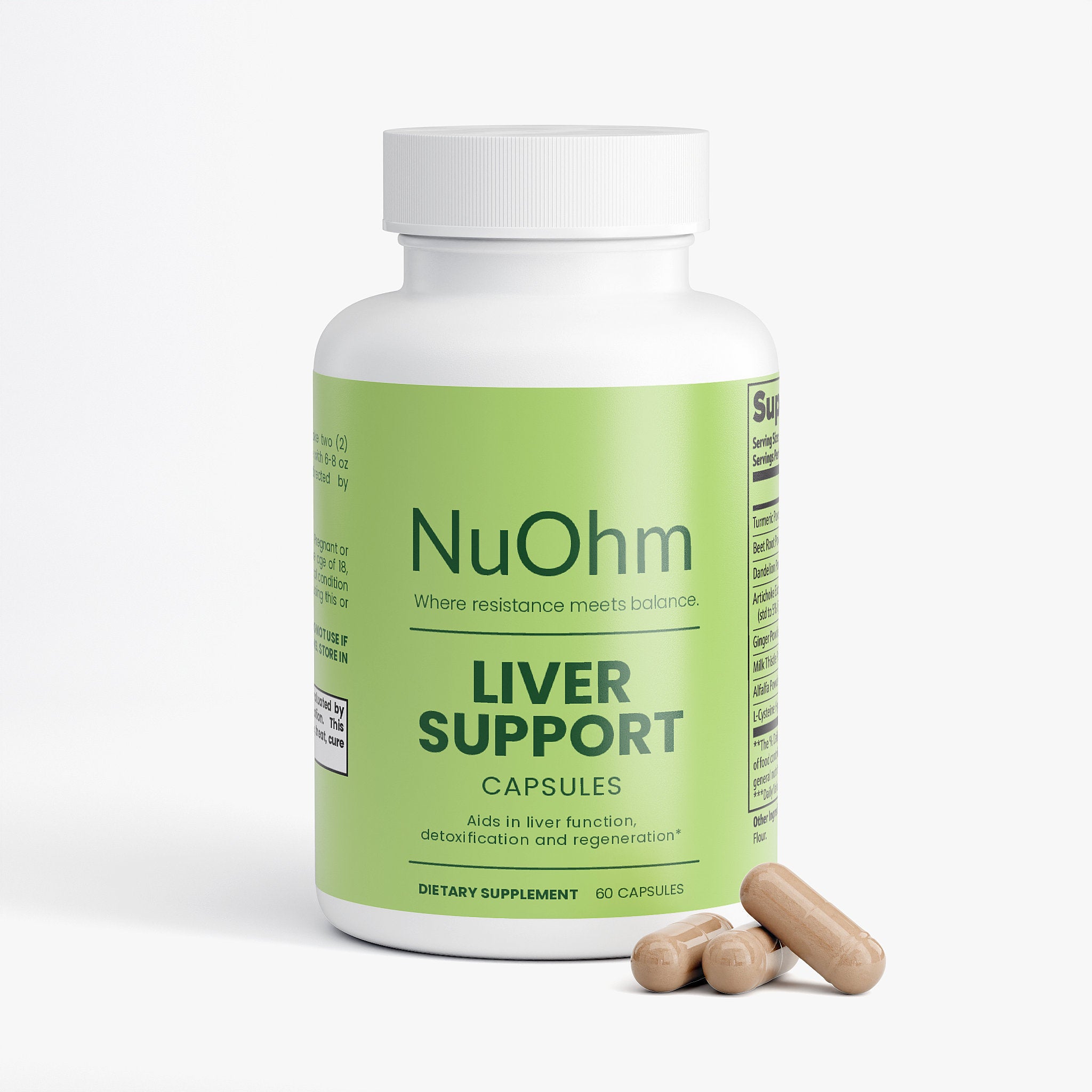 Liver Support formula with Milk Thistle, Turmeric & Beetroot - NuOhm