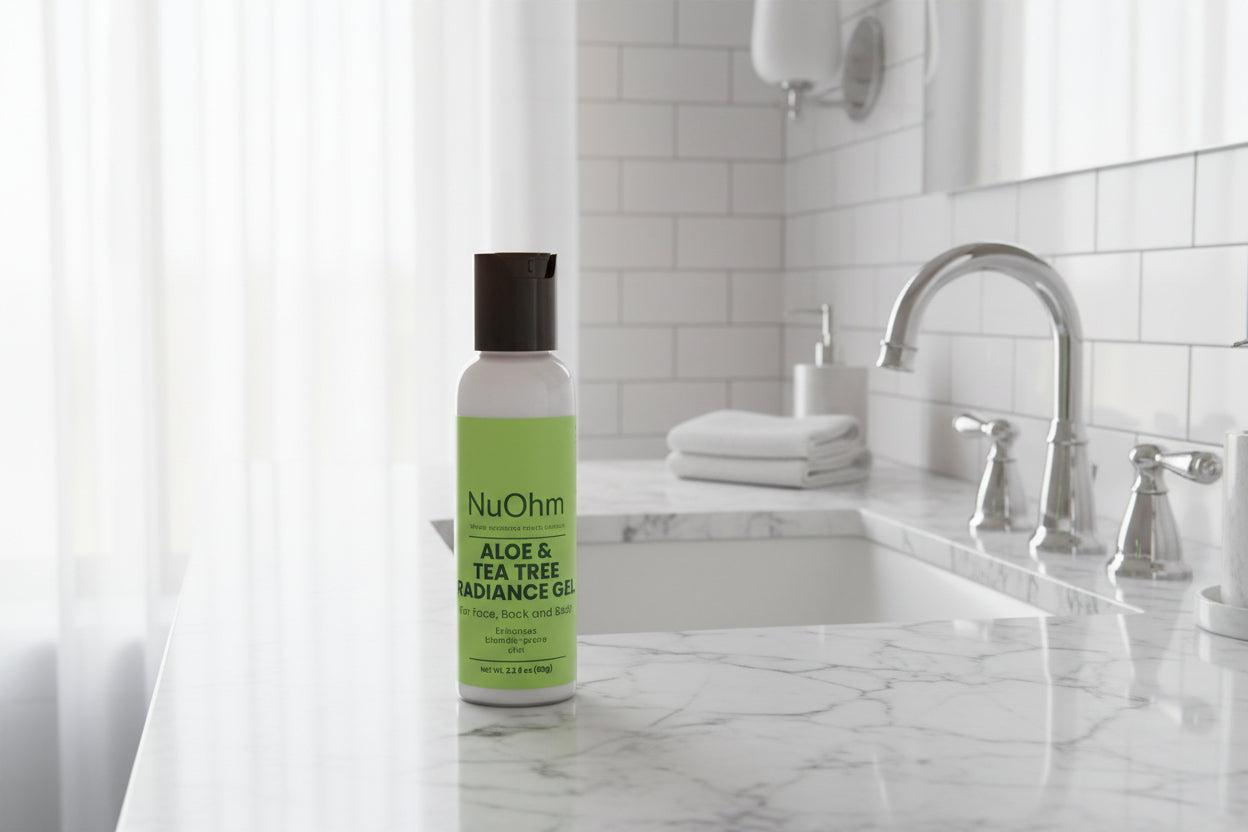 Balanced Skin Care: Aloe, Tea Tree, Black Willow Bark, Refresh Gel - NuOhm