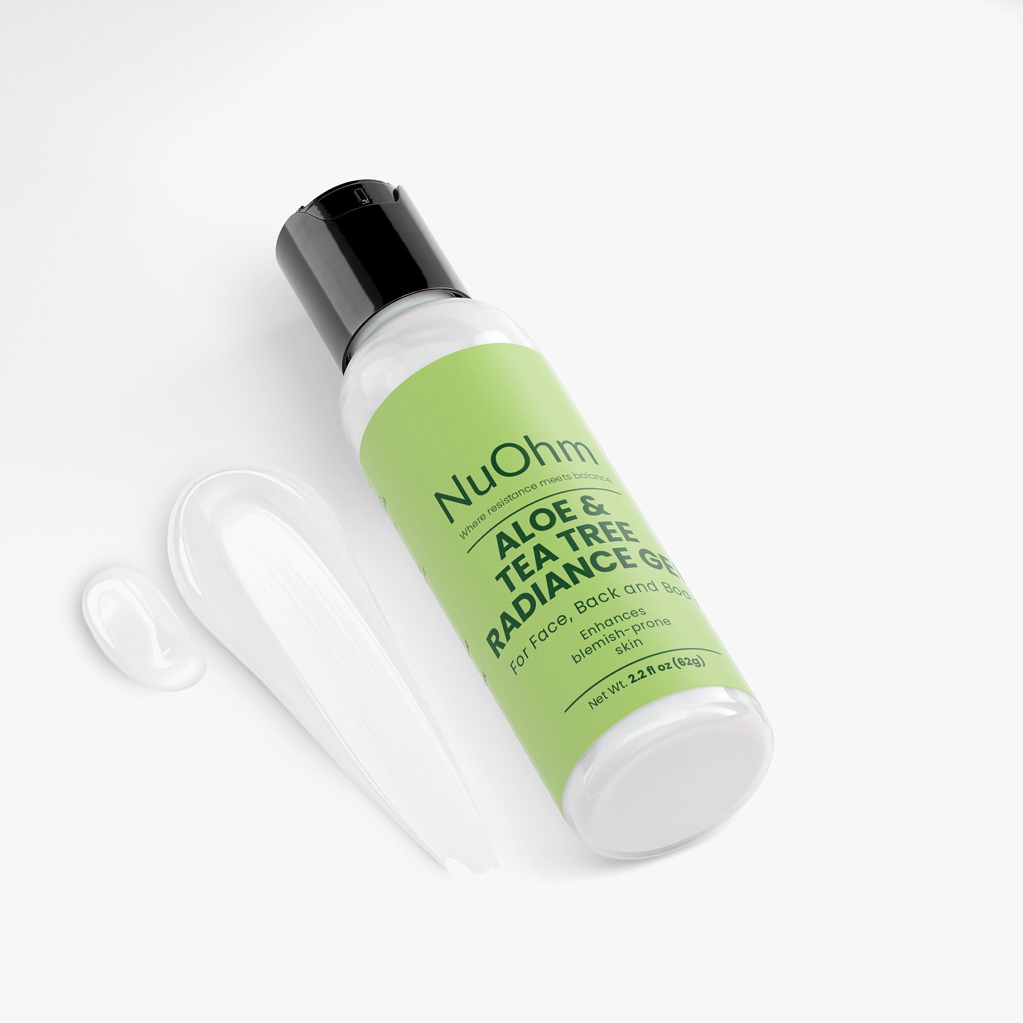 Balanced Skin Care: Aloe, Tea Tree, Black Willow Bark, Refresh Gel - NuOhm