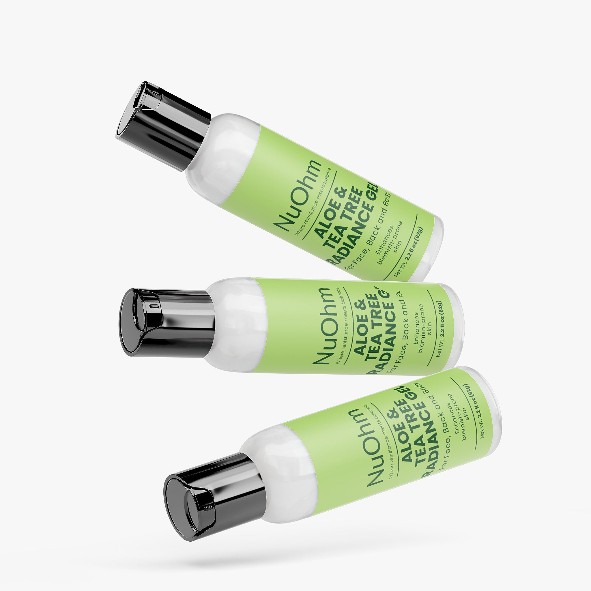 Balanced Skin Care: Aloe, Tea Tree, Black Willow Bark, Refresh Gel - NuOhm