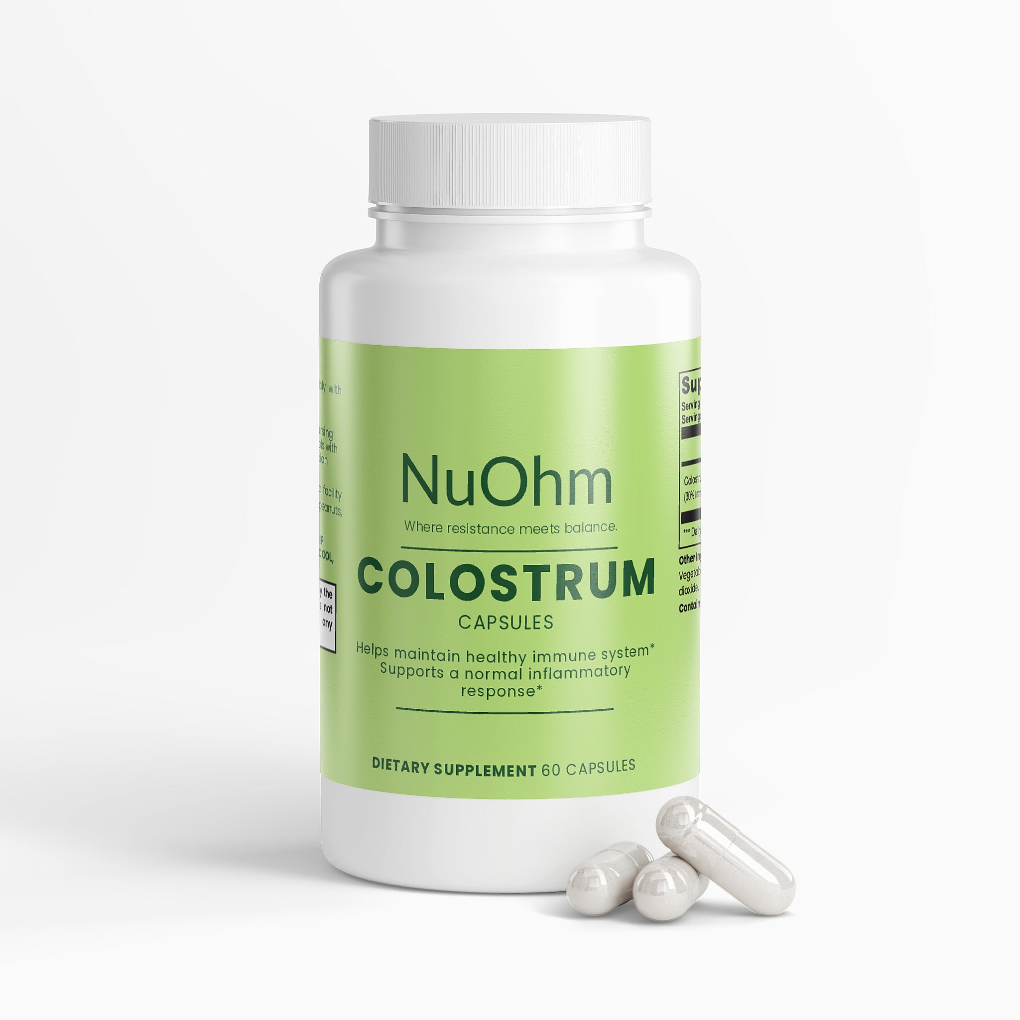 Premium Bovine Colostrum Capsules - NuOhm