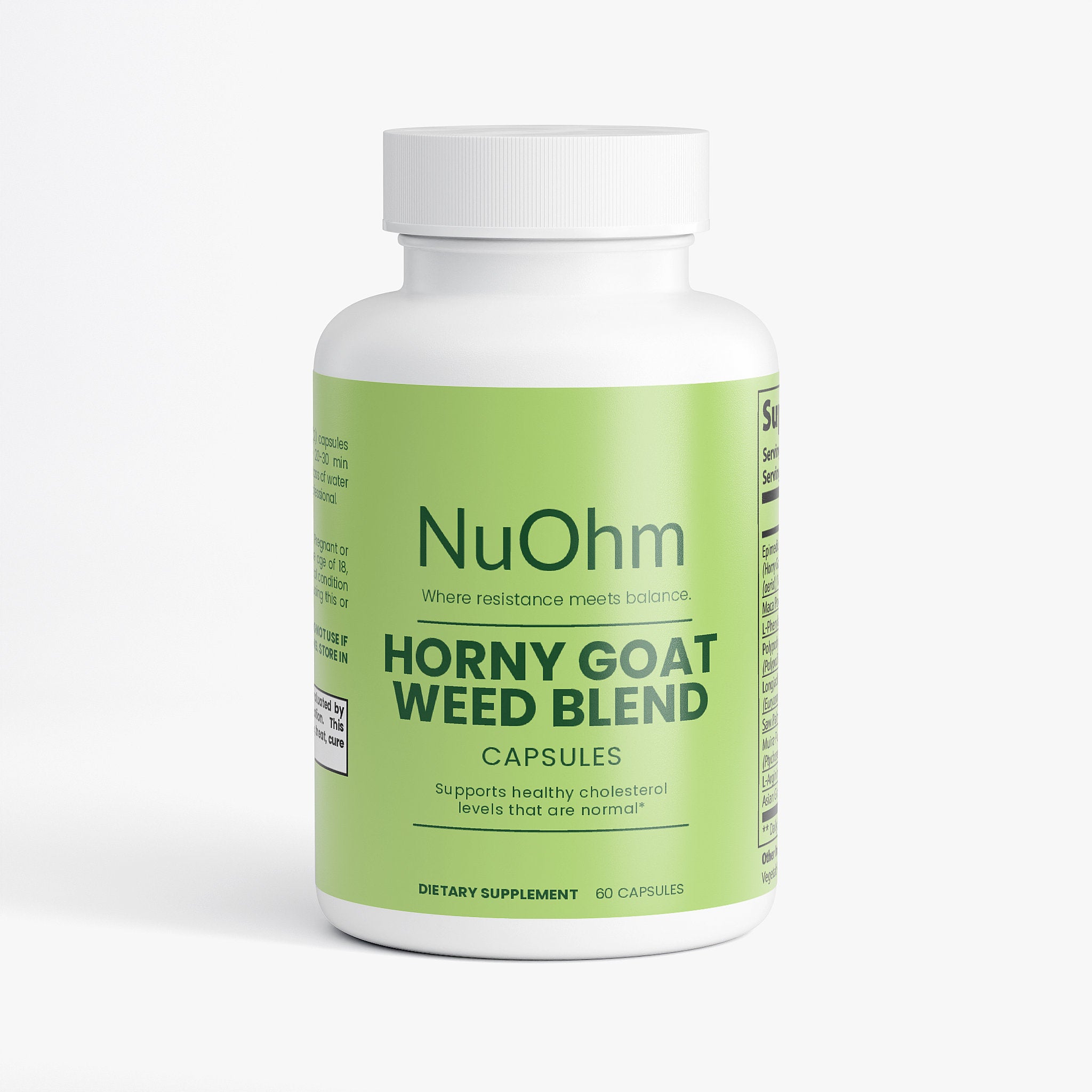Natural Male Vitality - Horny Goat Weed, Maca, Tongkat Ali, Mucuna Pruriens - NuOhm