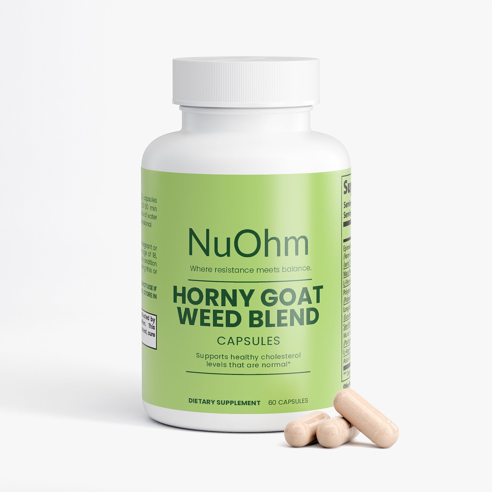 Natural Male Vitality - Horny Goat Weed, Maca, Tongkat Ali, Mucuna Pruriens - NuOhm