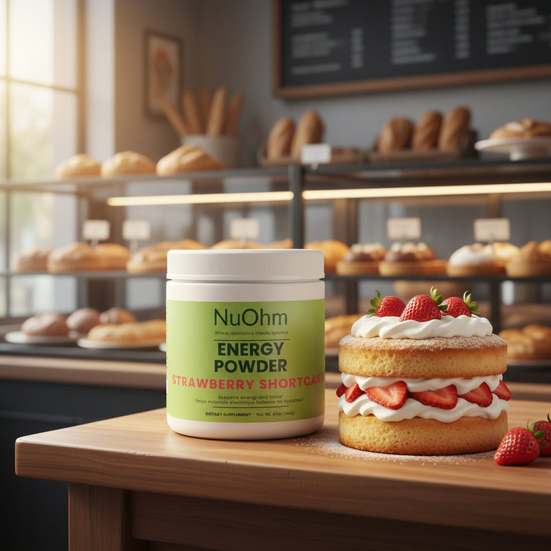 Smart Energy Powder (Strawberry Shortcake) - Sugar-Free with Caffeine, L-Theanine & Electrolyte