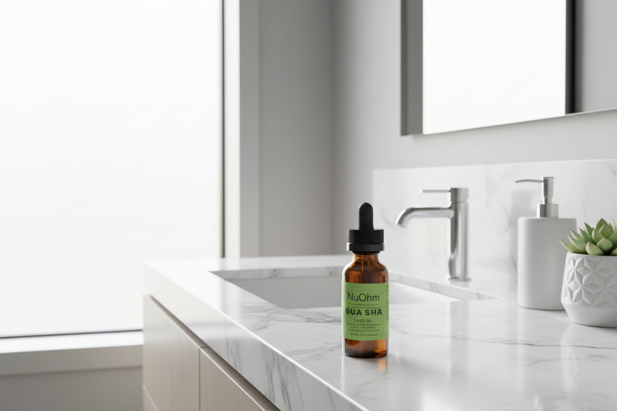 Luxurious Gua Sha Face Oil - Infused with Rosehip & Ginseng - NuOhm