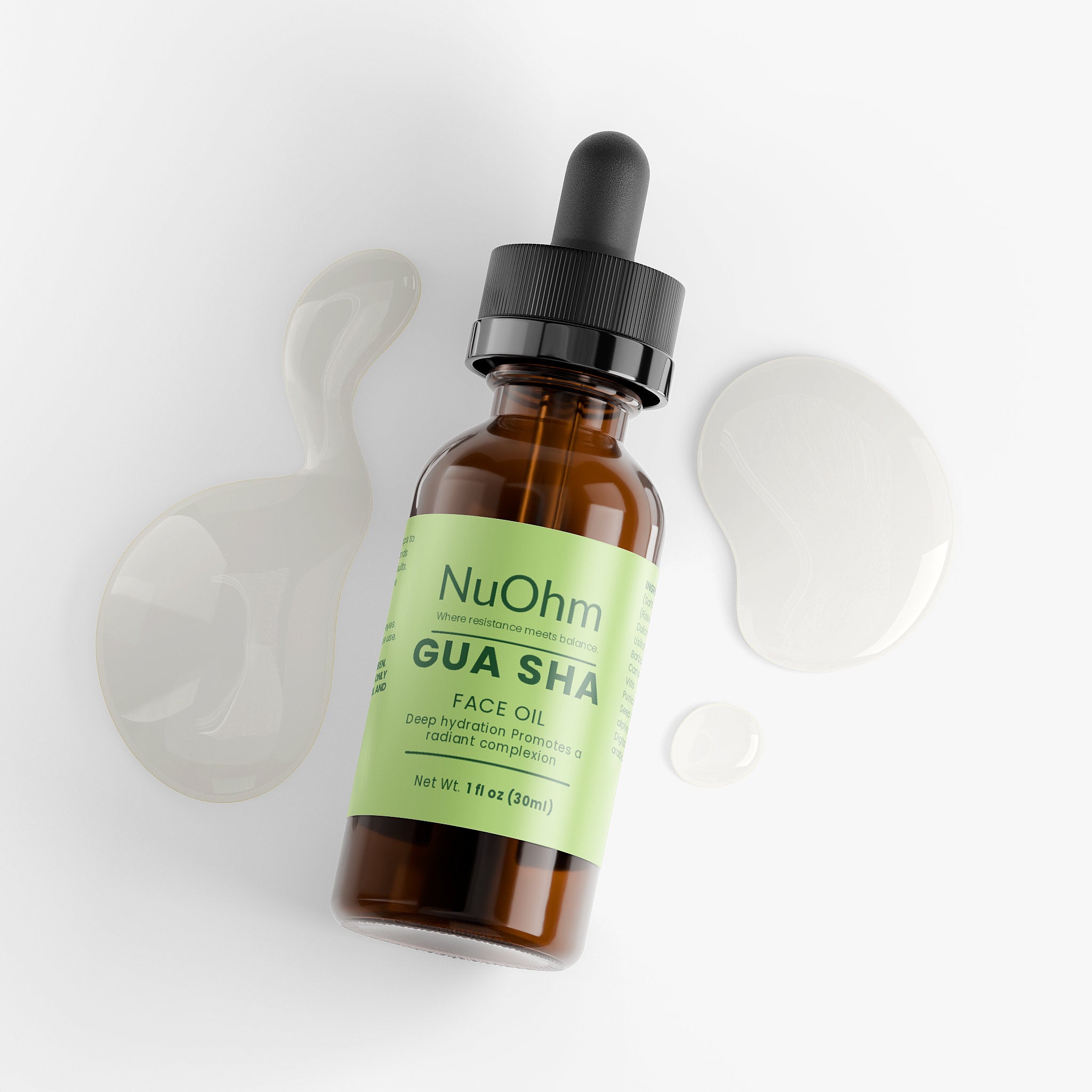 Luxurious Gua Sha Face Oil - Infused with Rosehip & Ginseng - NuOhm