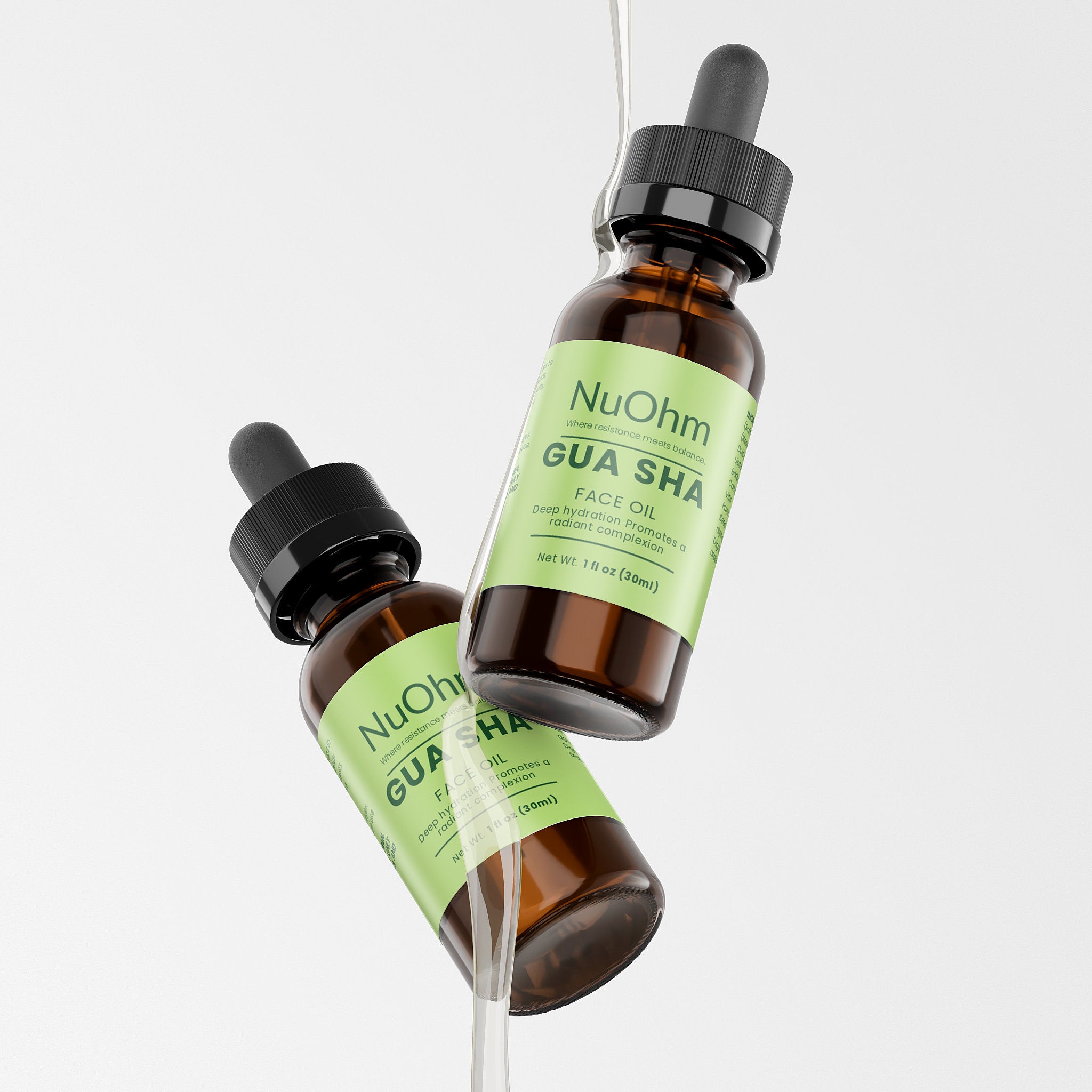 Luxurious Gua Sha Face Oil - Infused with Rosehip & Ginseng - NuOhm