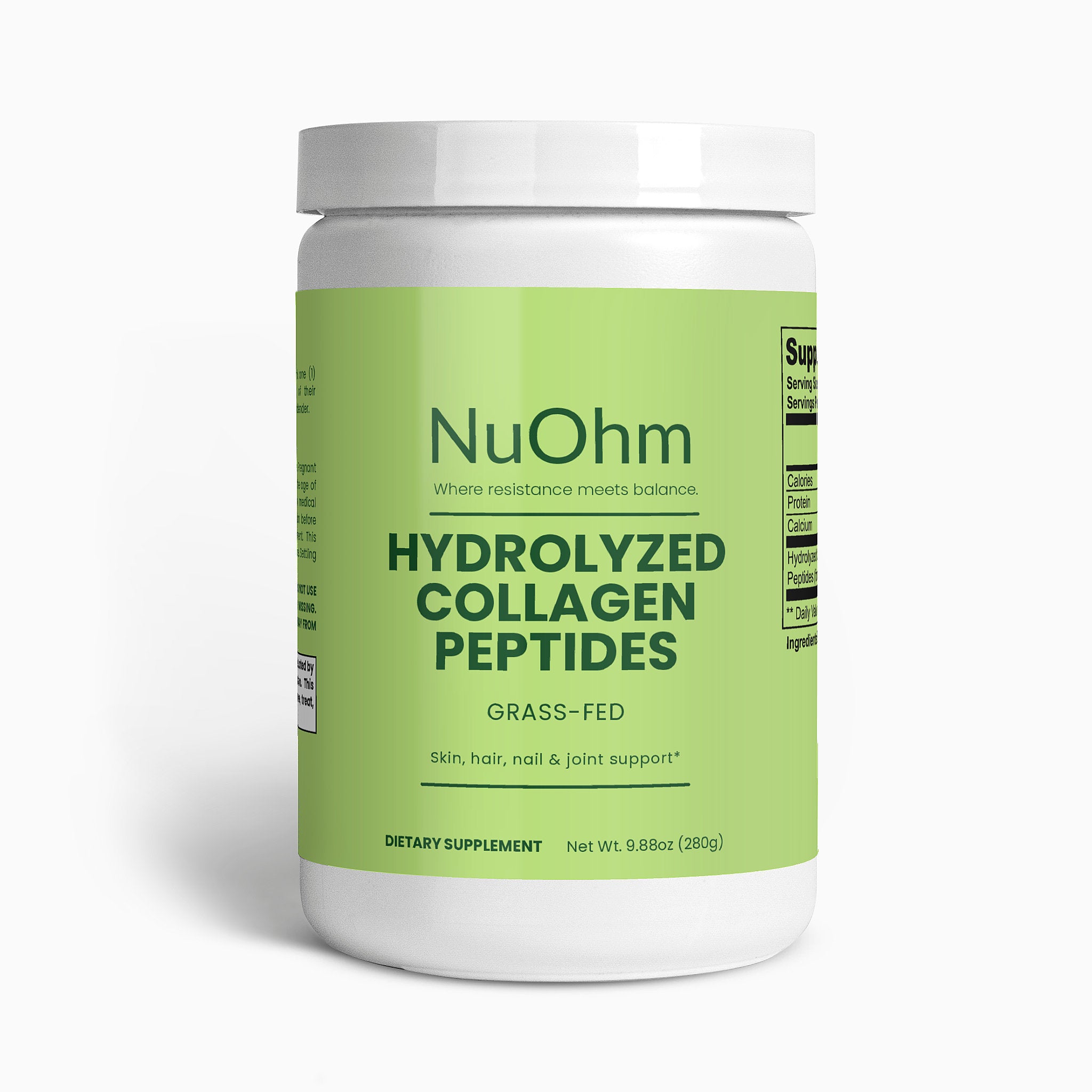 Grass-Fed Collagen Peptides - Skin, Hair, and Nails Support - NuOhm