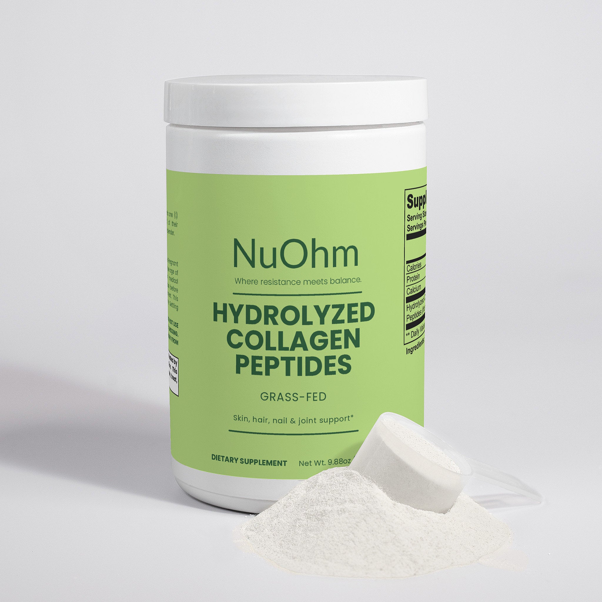 Grass-Fed Collagen Peptides - Skin, Hair, and Nails Support - NuOhm