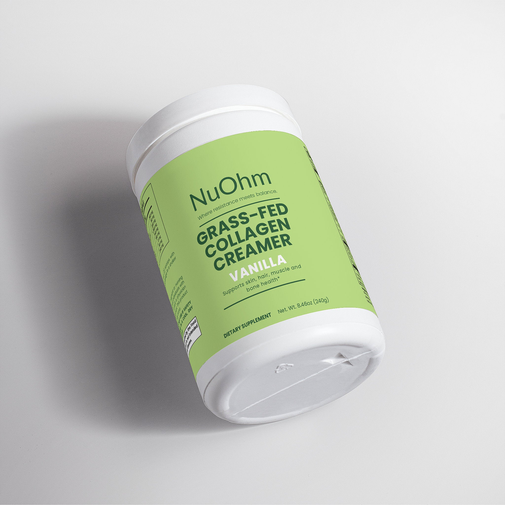 Grass-Fed Collagen Peptides Powder (Vanilla) - NuOhm