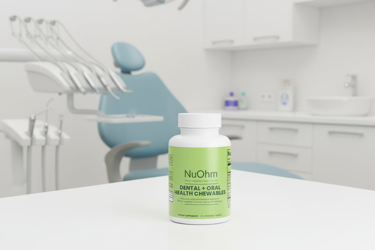 Oral Health Probiotic & Calcium Formula. Supports Strong Teeth and Fresh Breath - NuOhm