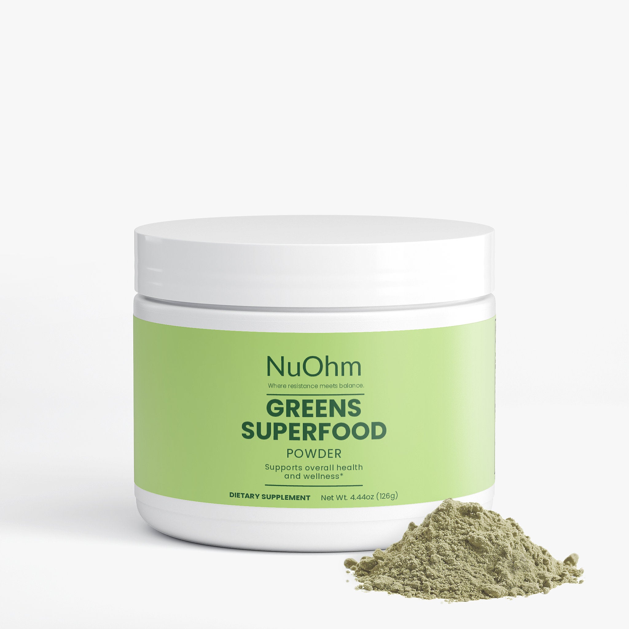Greens Superfood Powder - Plant-Based Nutrition with Phytonutrients - NuOhm