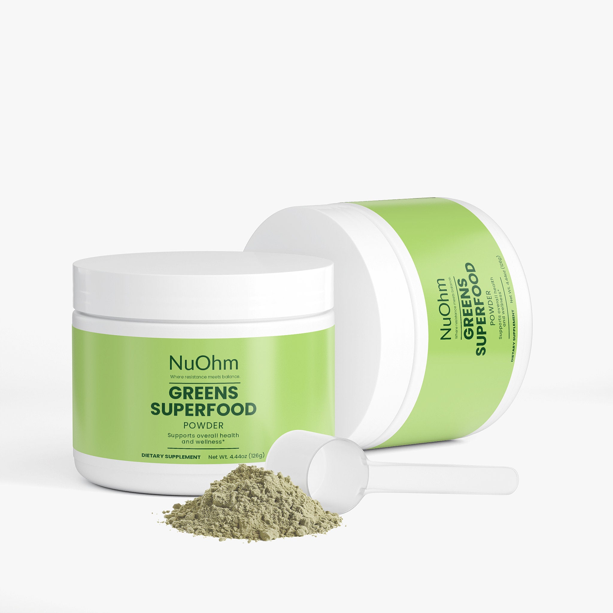 Greens Superfood Powder - Plant-Based Nutrition with Phytonutrients - NuOhm