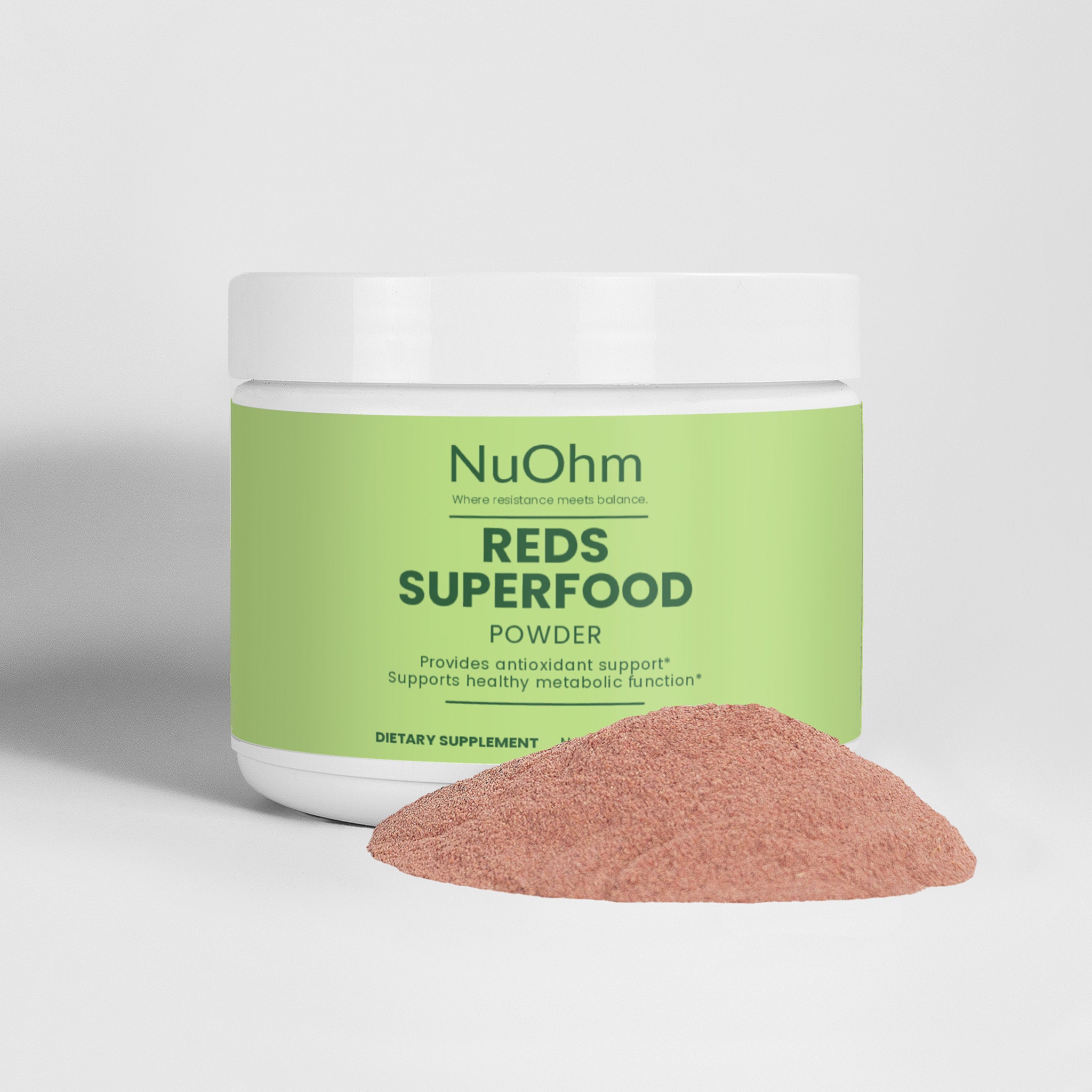 Superfoods Reds Powder - Potent Blend of Fruits & Roots for Active Lifestyle - Antioxidant Support - NuOhm