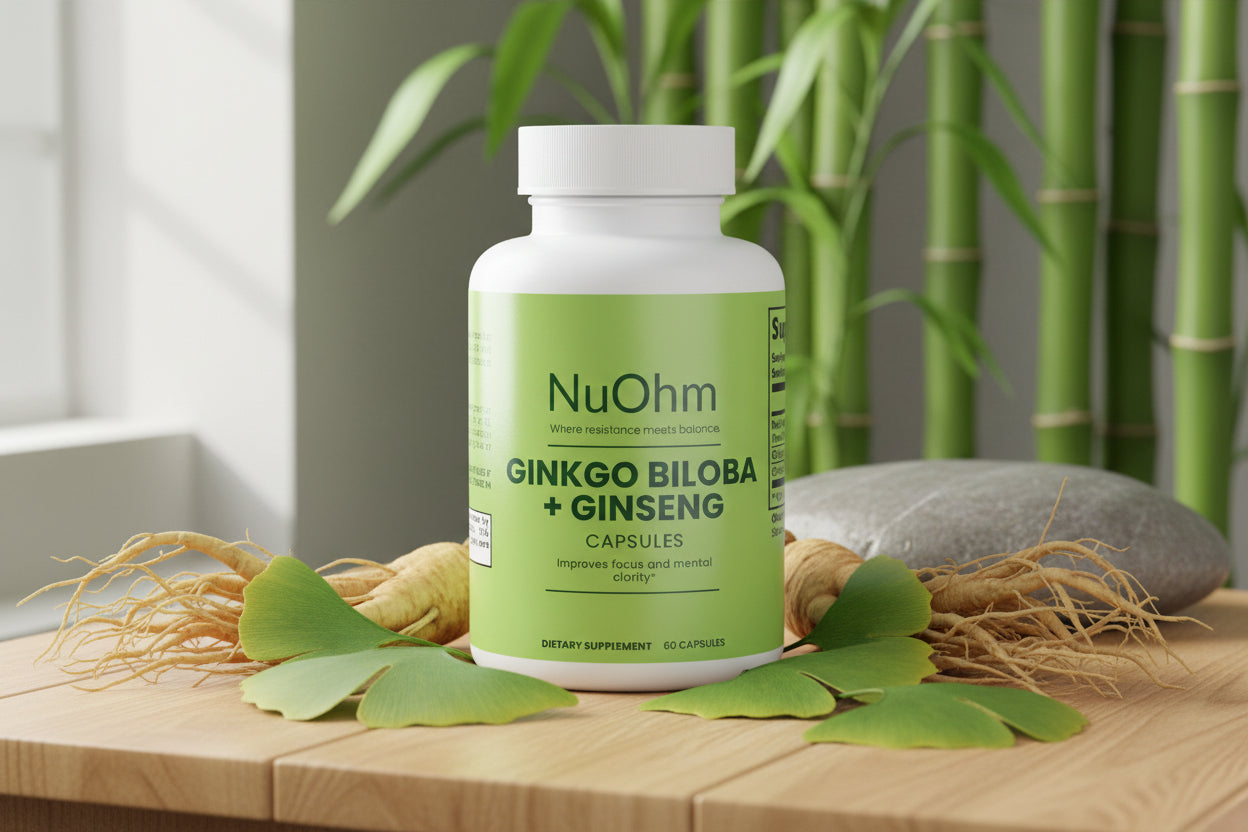 Ginkgo Biloba and Ginseng for Cognitive Support and Vitality - NuOhm