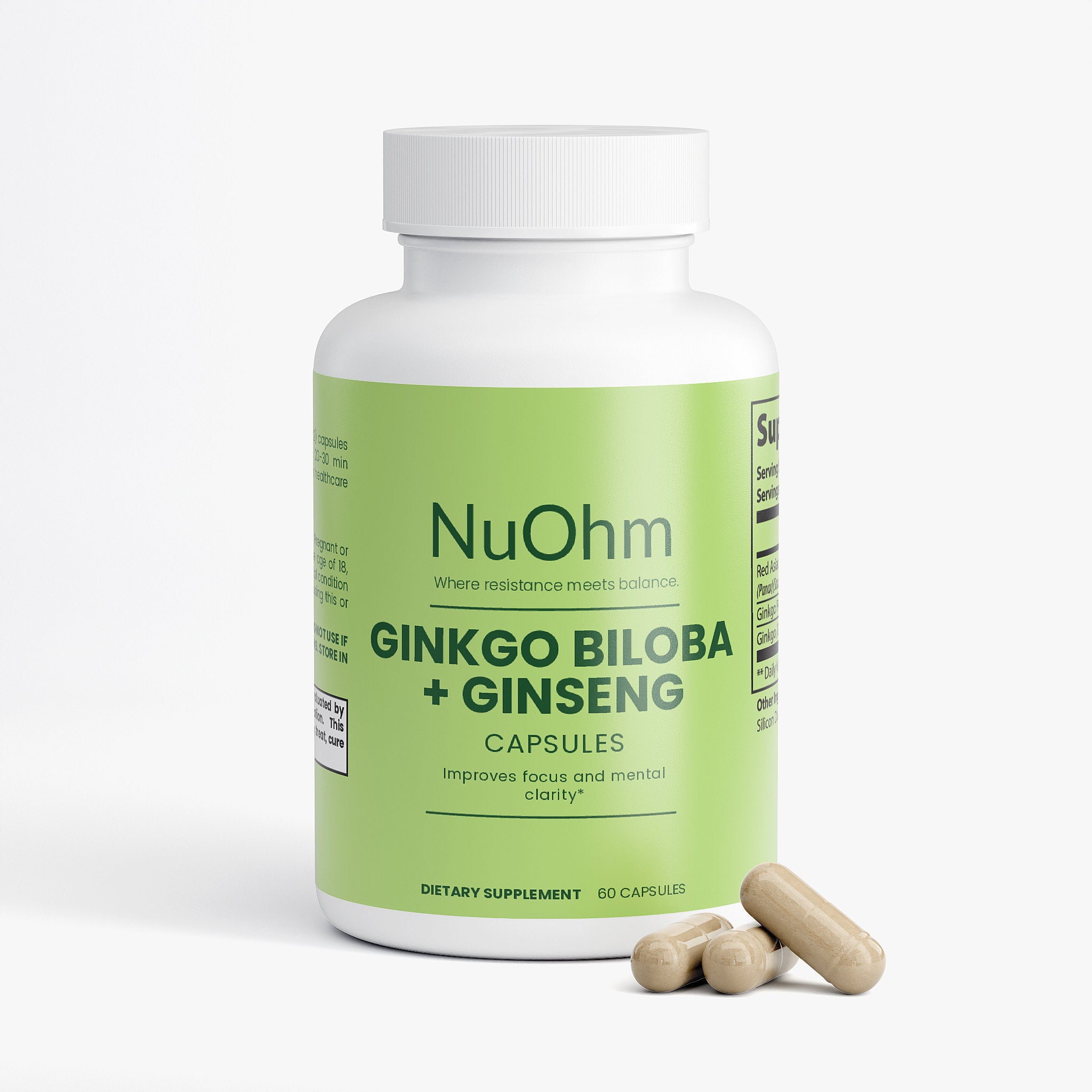 Ginkgo Biloba and Ginseng for Cognitive Support and Vitality - NuOhm