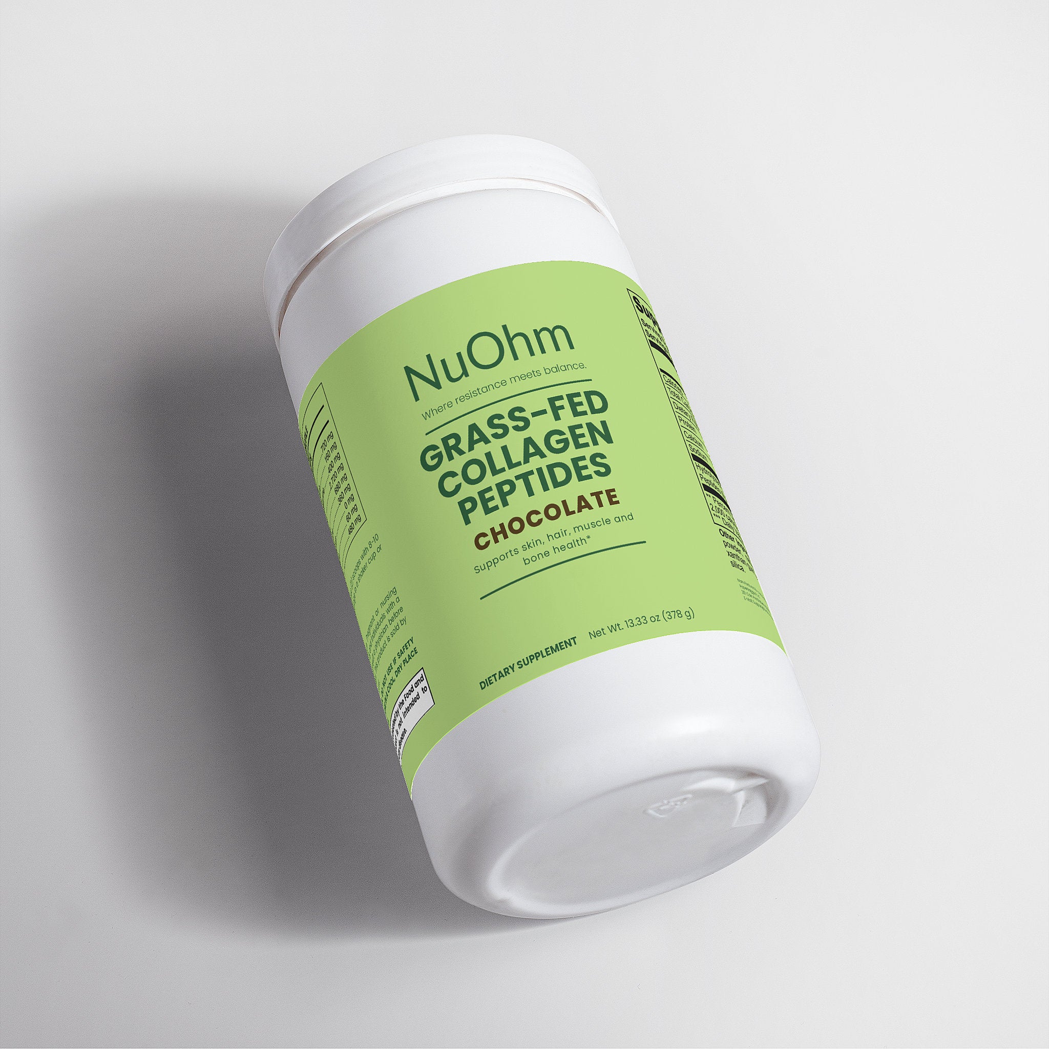 Grass-Fed Collagen Peptides Powder (Chocolate) - NuOhm