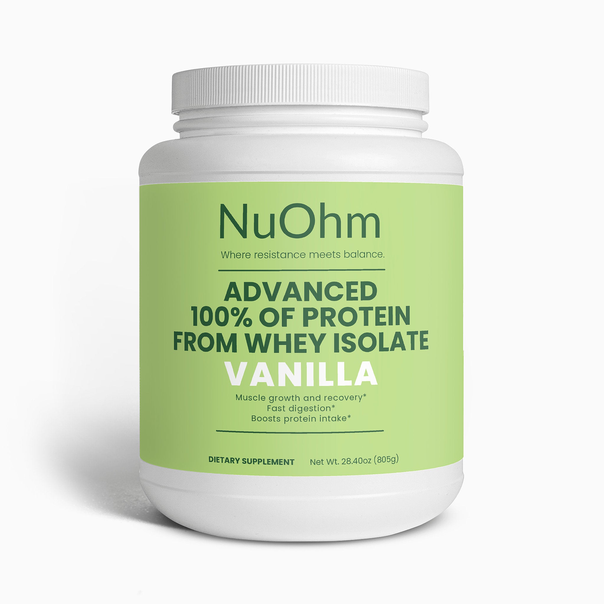 Advanced 100% of Protein From Whey Isolate (Vanilla) - NuOhm