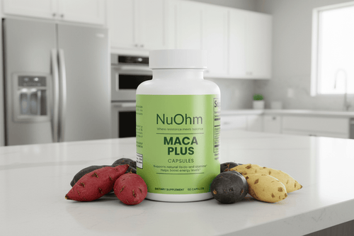 Andean Maca Plus - Red, Black, Yellow Varieties - 1,500mg - NuOhm