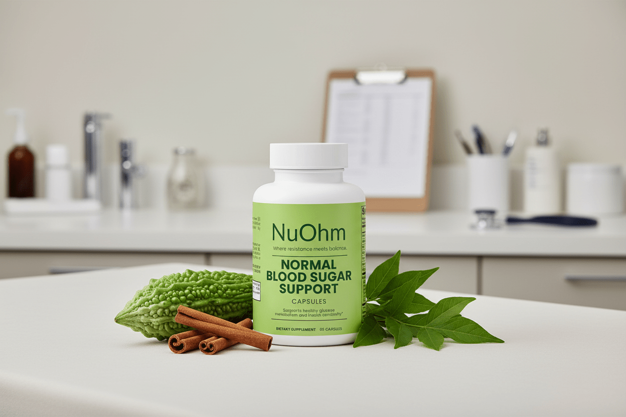 Blood Sugar Support with Bitter Melon, Cinnamon & Gymnema Sylvestre - NuOhm