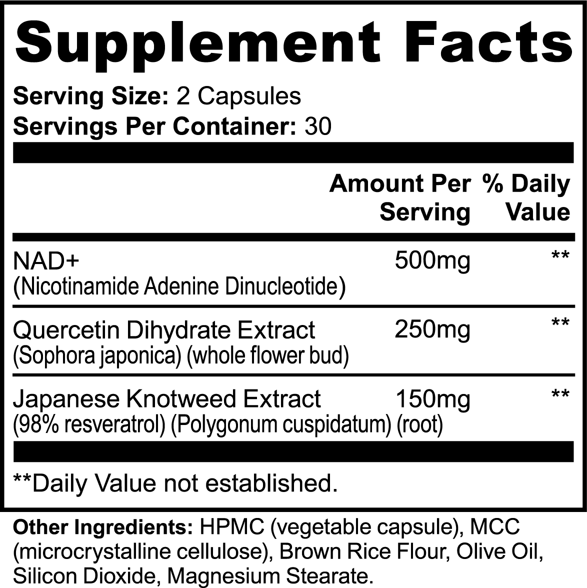 500mg NAD+ Supplement for Energy & Metabolism Support - NuOhm