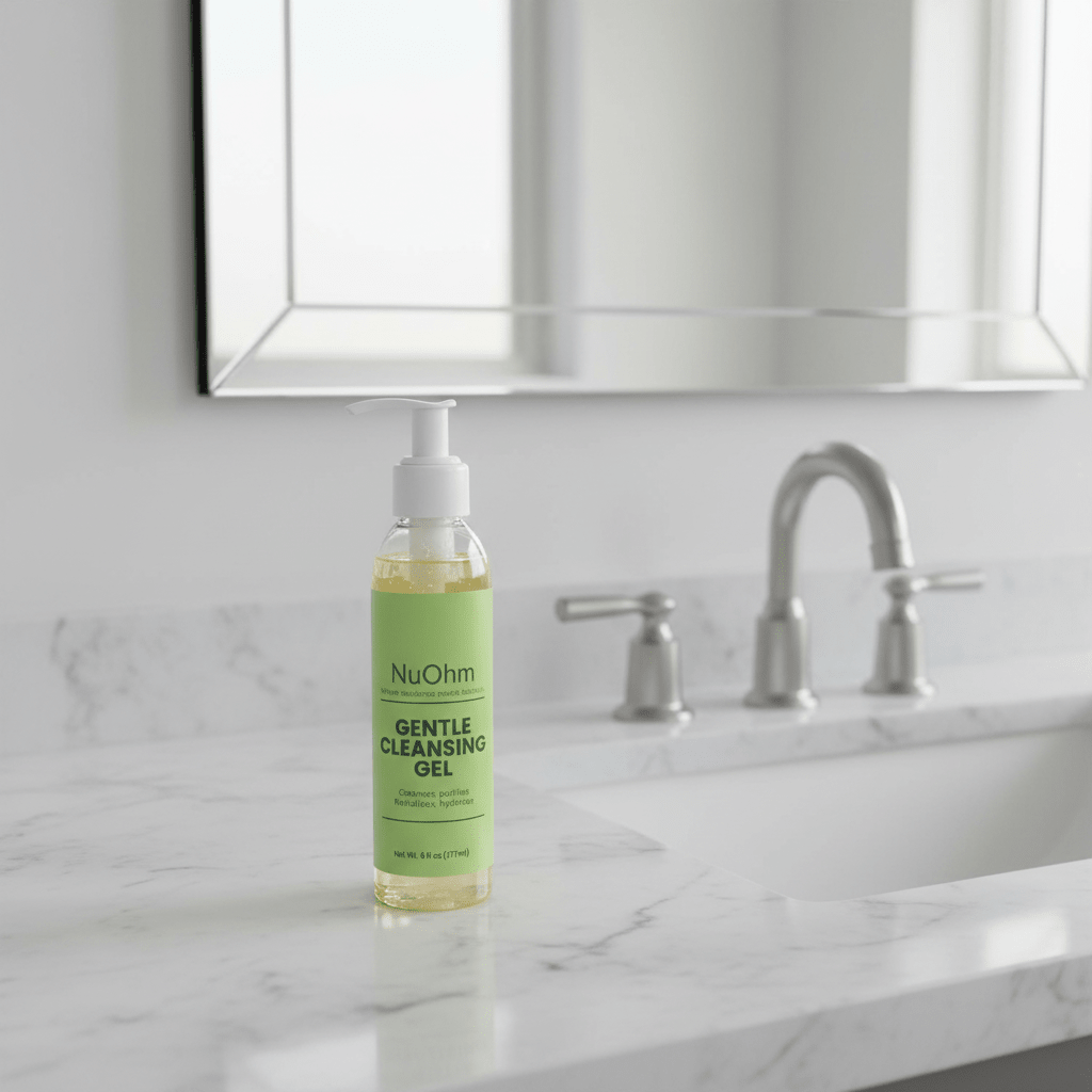 Gentle Gel Cleanser - Makeup Remover with Witch Hazel and Licorice Root, Oil - Free and Hydrating - NuOhm