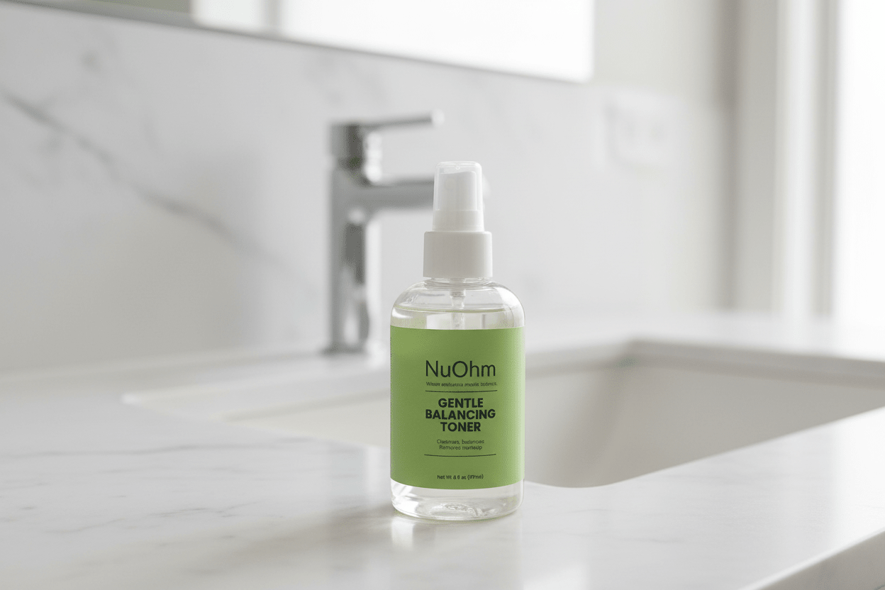 Green Tea & Chamomile Balancing Toner for Sensitive Skin Types - NuOhm