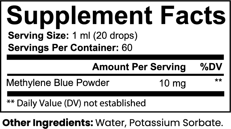 Methylene Blue Drops - NuOhm