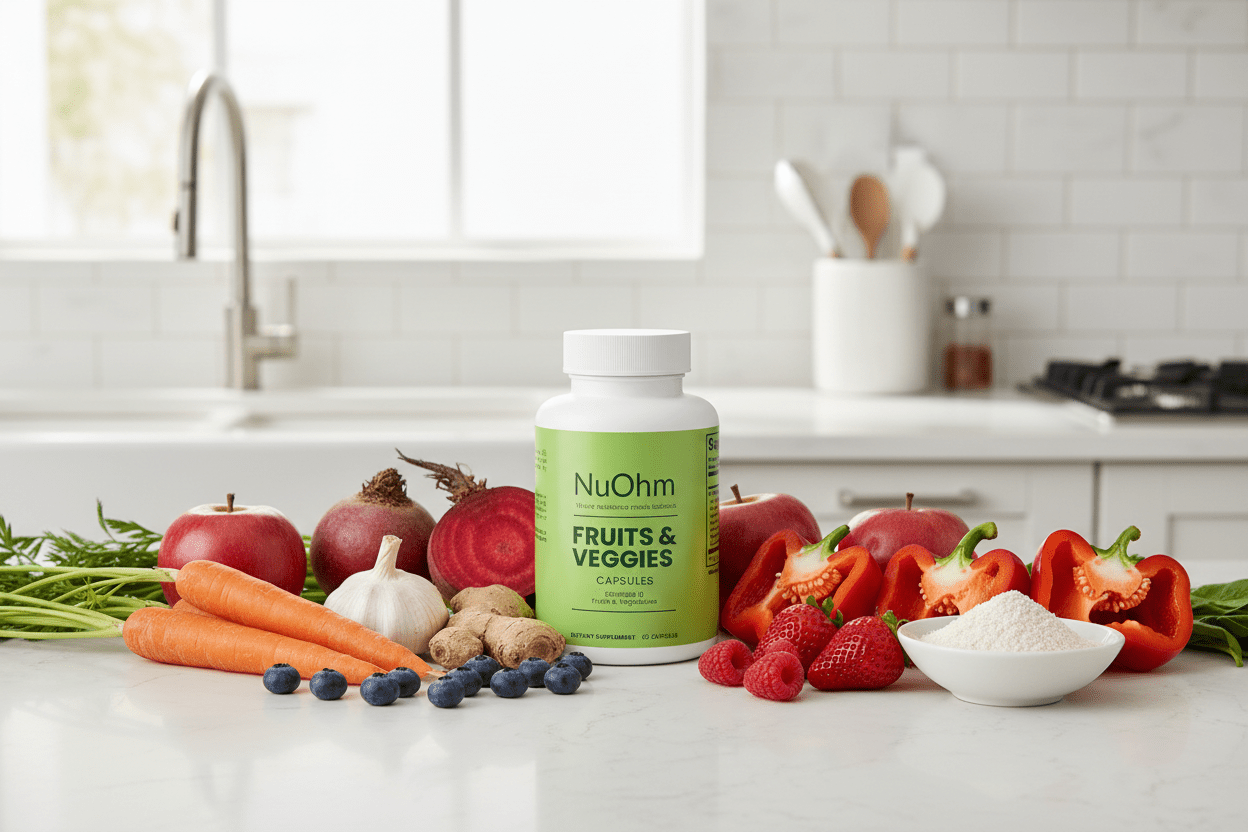 Plant - Based Daily Support Formula. Supports Cardiovascular Health & Cellular Wellness - NuOhm