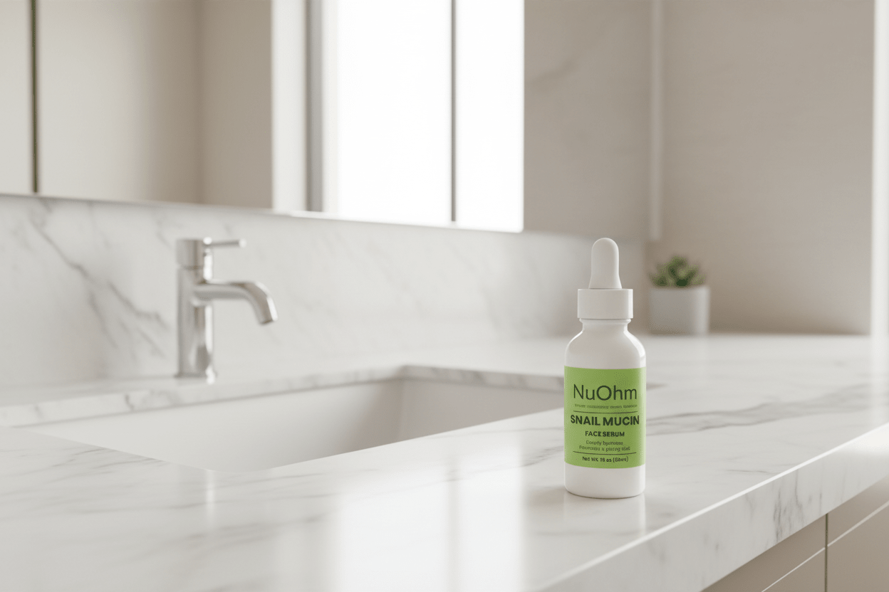 Support the ultimate glow with our Snail Mucin Face Serum - NuOhm